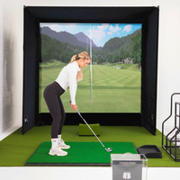 Golf Simulator Enclosure Designed for Indoor Practice, 7 Size Options, Impact Screen Included, Weather-Proof Play