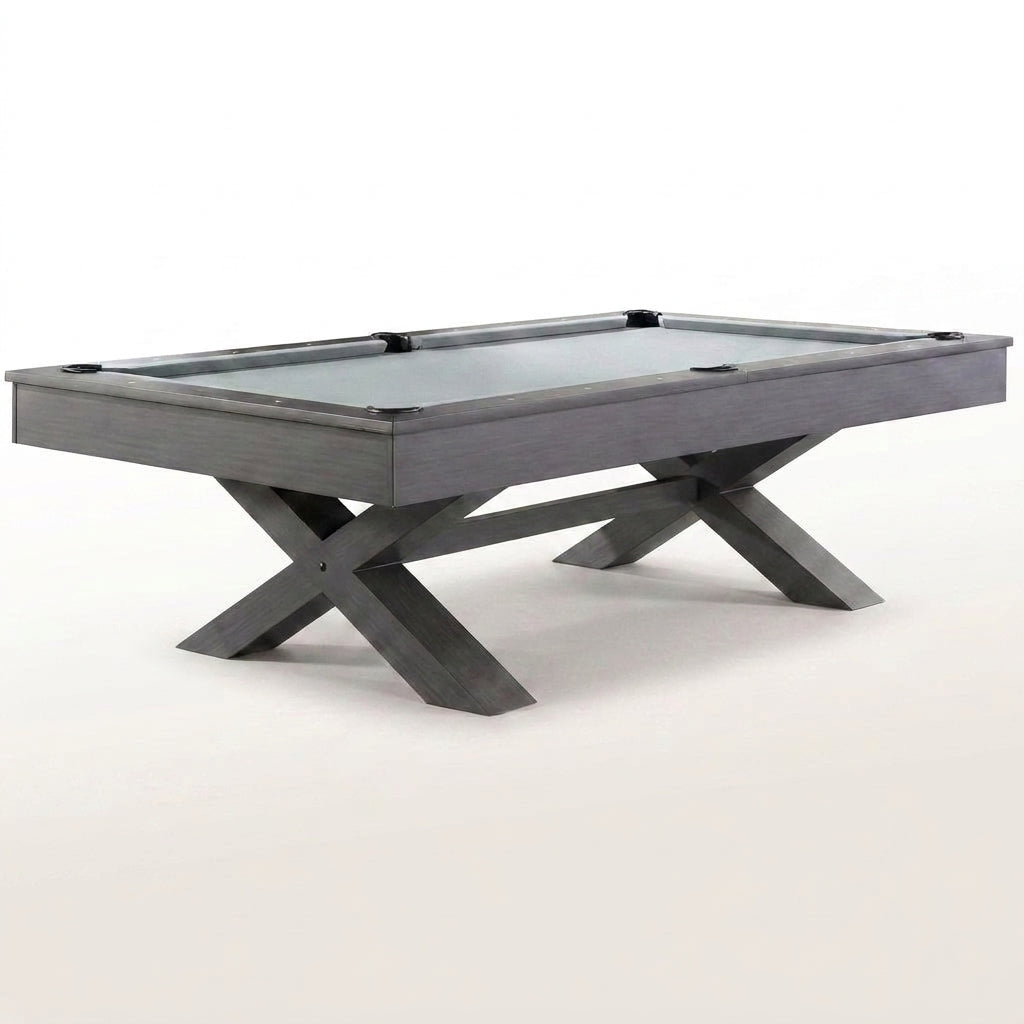 8 Foot Pool Table Built for Professional Play, 1-Inch Slate Surface, Wool Blend Fabric, Solid Wood Rails — Studio Shot