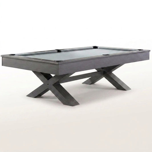 8 Foot Pool Table Built for Professional Play, 1-Inch Slate Surface, Wool Blend Fabric, Solid Wood Rails — Studio Shot