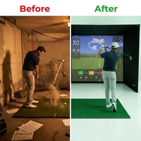 Simbox Golf Simulator Enclosure - 7 Sizes Available — Before & After