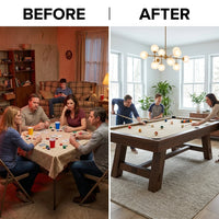 The Aiden 8' Pool Table — Before & After